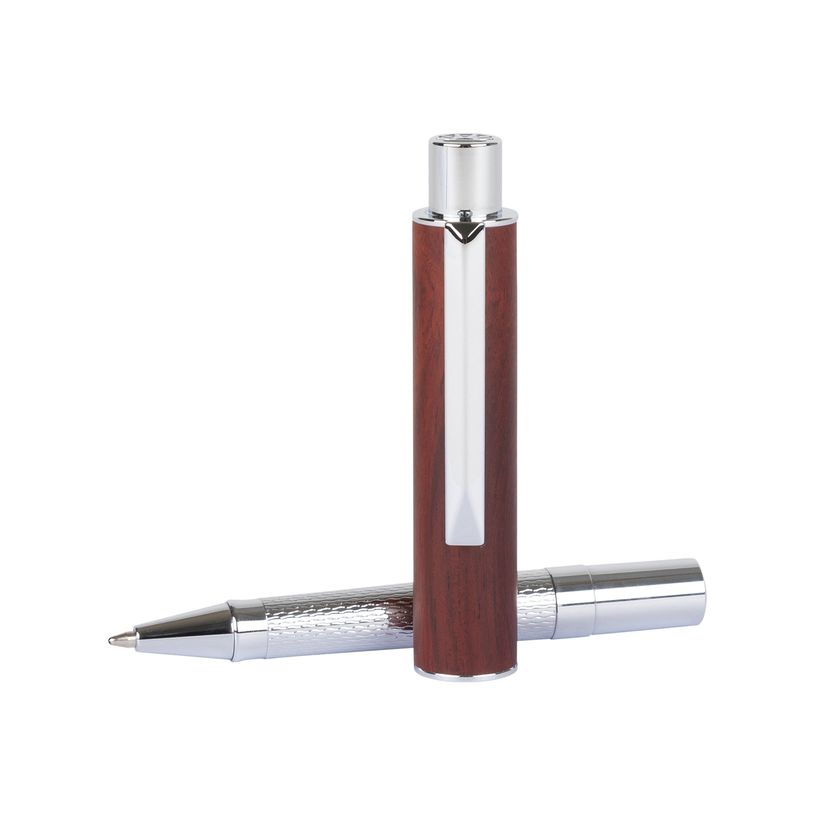 3108722414123-Oberthur Ottawa - Stylo à bille à capuchon - acajou-P_400014169_3-2