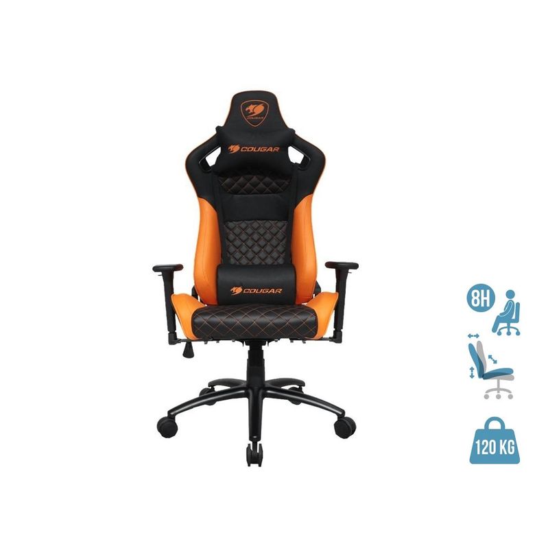 4710483771804-Fauteuil gamer EXPLORE S - accoudoirs réglables - appuie-tête intégré - noir, orange-P_400014204_1-0