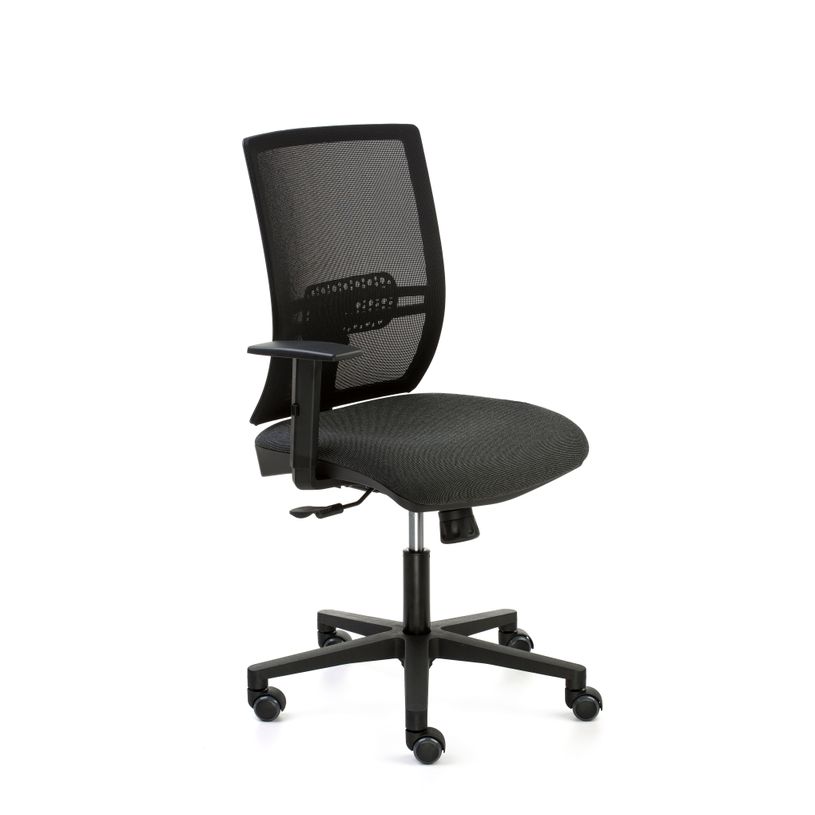 0404000142454-Fauteuil de bureau SIGNO PRO - accoudoirs en option - assise rouge et dossier noir-P_400014245_1-0