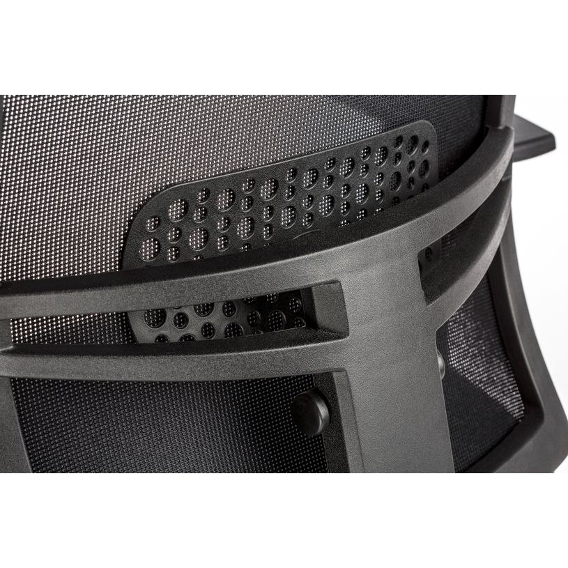 0404000142454-Fauteuil de bureau SIGNO PRO - accoudoirs en option - assise rouge et dossier noir-P_400014245_3-2