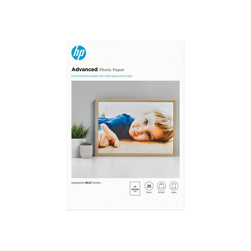 0882780349650-HP Advanced Photo Paper - papier photo - brillant - 20 feuille(s) - A3 - 250 g/m²-P_400014295_2-1