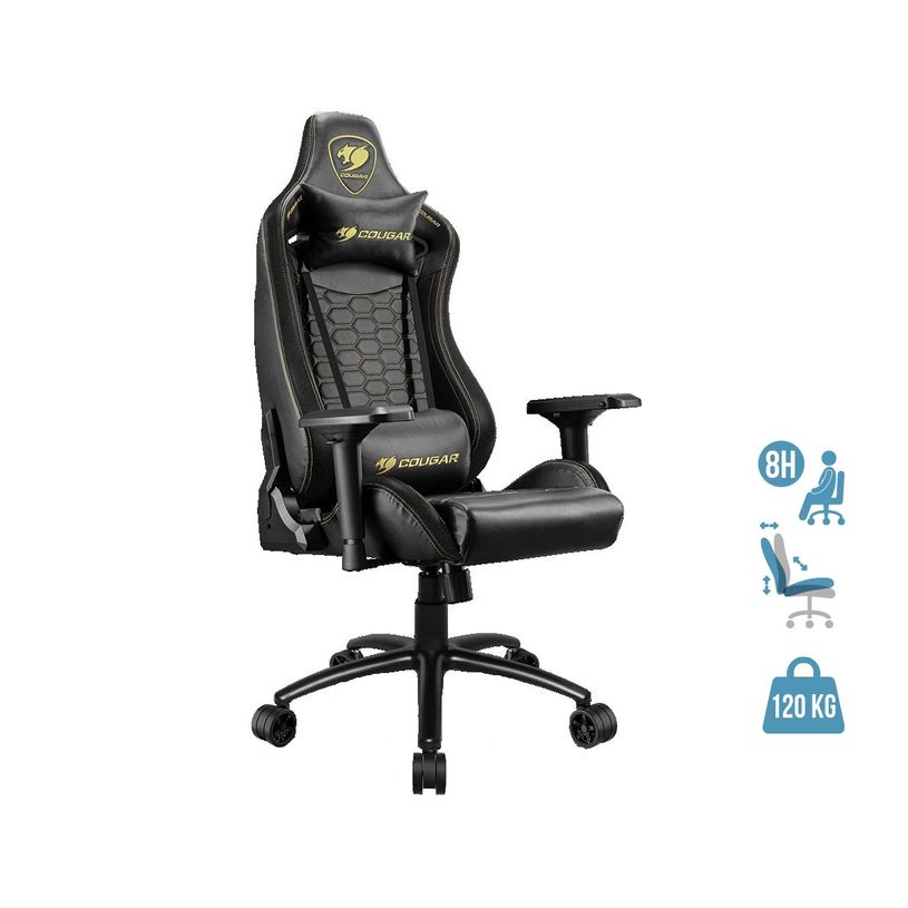 4710483772146-Fauteuil gamer OUTRIDER ROYAL - accoudoirs réglables - appuie-tête intégré - noir-P_400014438_1-0