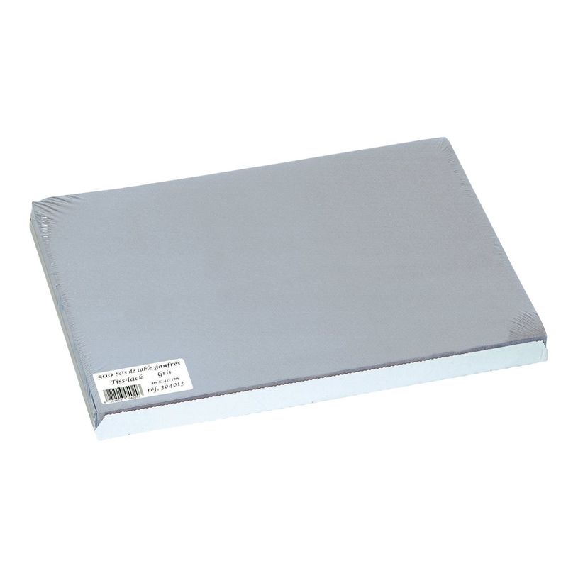 3281513040135-Pronappe - Set de table - Taille 30 x 40 cm - jetable - gris (pack de 500)-P_400014454_1-0