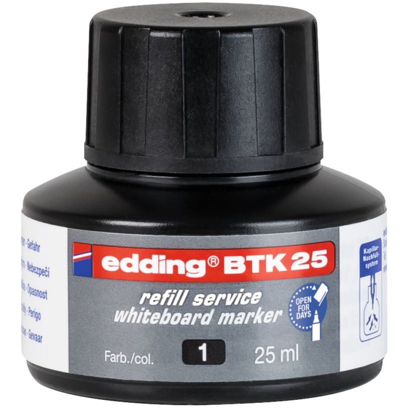 4004764780112-Edding - Recharge d'encre pour Marqueurs pour tableaux blancs e-BTK25 Noir - Flacon 25 ml--0