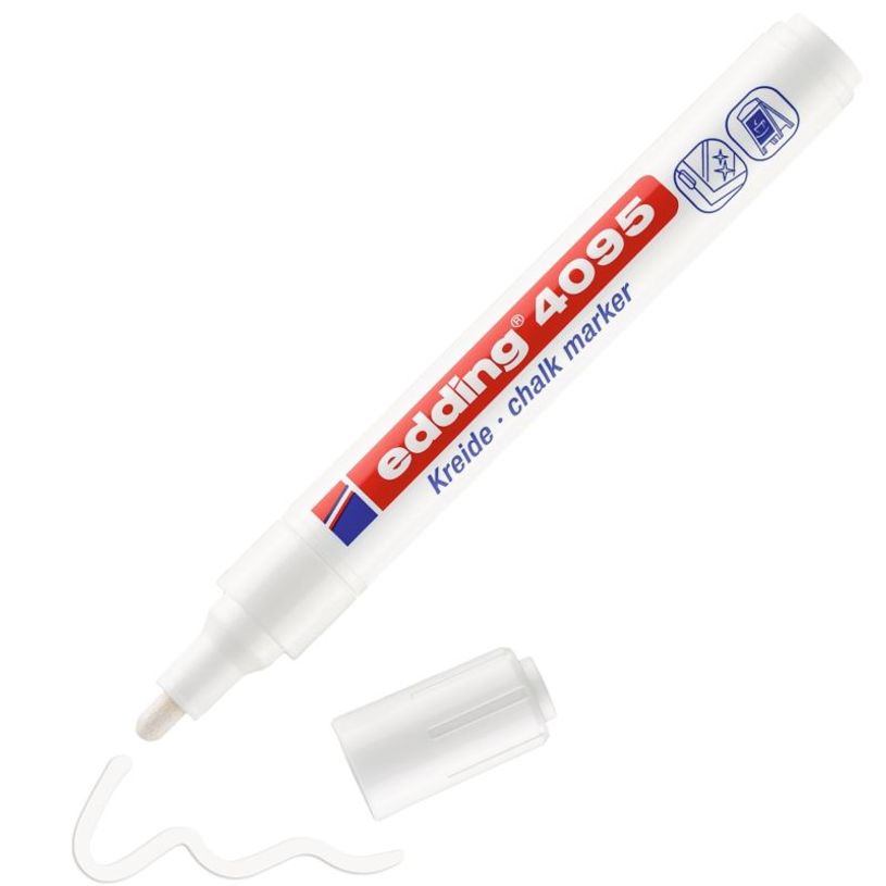 4004764788125-edding 4095 window - Marcador - para cristal - blanco - tinta al agua - 2-3 mm--1