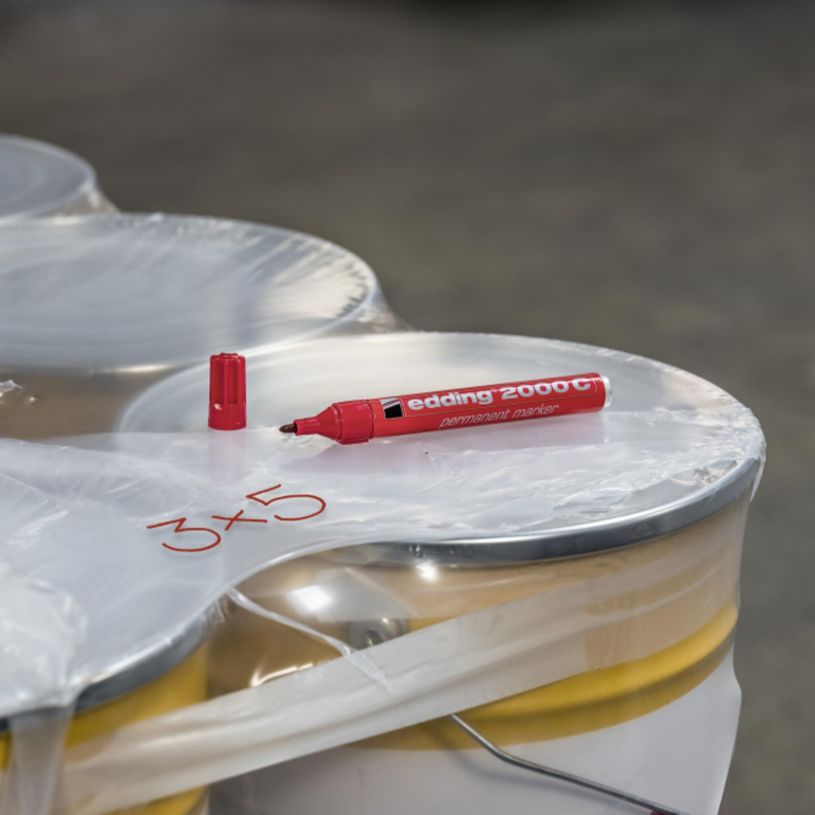 4004764878437-Edding - Marqueur Permanent en Aluminium recyclé e-2000C Rouge - Pointe Ogive 1,5-3 mm--2