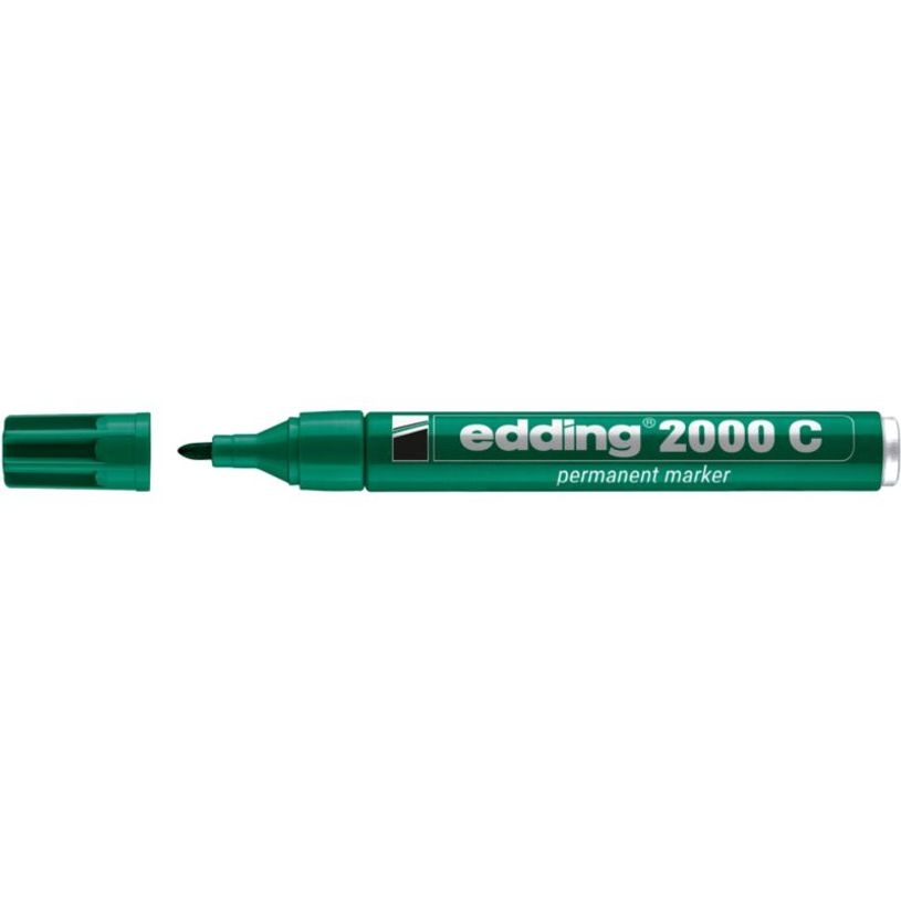 4004764878468-edding - Marqueur Permanent en Aluminium recyclé e-2000C Vert - Pointe Ogive 1,5-3 mm--0