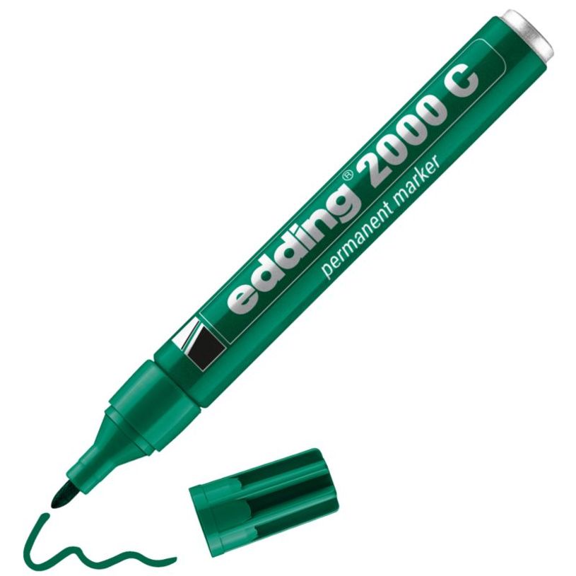 4004764878468-edding - Marqueur Permanent en Aluminium recyclé e-2000C Vert - Pointe Ogive 1,5-3 mm--1