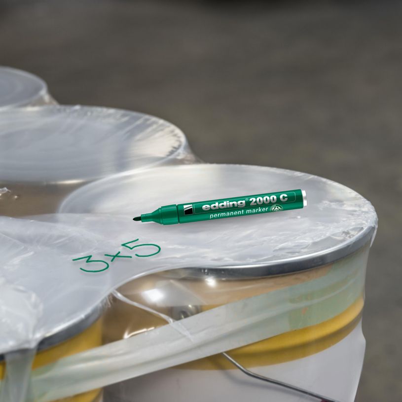 4004764878468-Edding - Marqueur Permanent en Aluminium recyclé e-2000C Vert - Pointe Ogive 1,5-3 mm--3