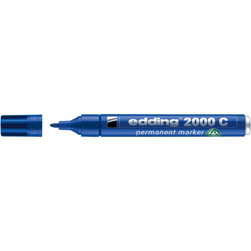 4004764878611-Edding - Marqueur Permanent en Aluminium recyclé e-2000C Bleu - Pointe Ogive 1,5-3 mm--0