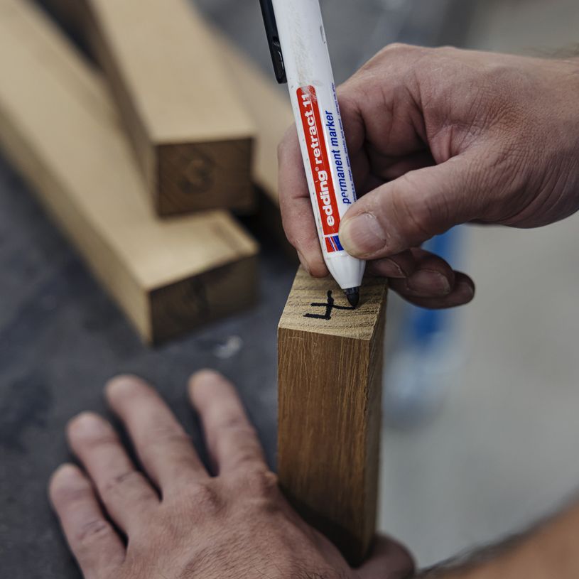 4004764894376-Edding - Blister de 1 Marqueur Permanent Retractable e-11 Noir - Pointe Ogive 1,5-3 mm--6