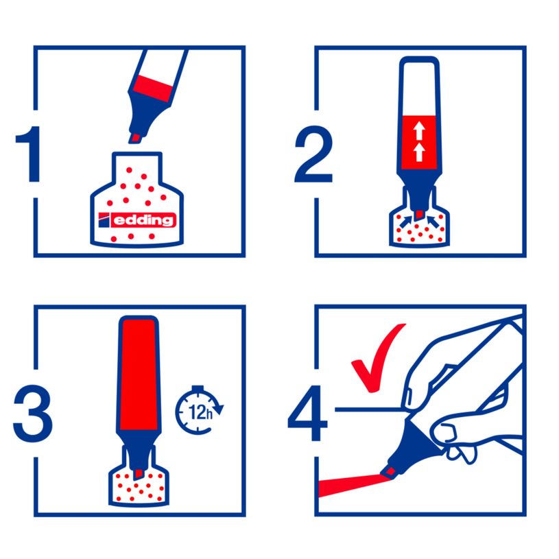 4004764917723-Edding - Set de 4 Surligneurs EcoLine en Plastique recyclé e-24 Assortis - Pointe Biseautée 2-5 mm--7