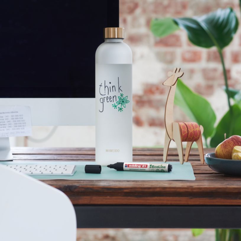 4004764917907-Edding - Set de 4 Marqueurs Permanents EcoLine en Plastique recyclé e-21 - Pointe Ogive 1,5-3mm--2