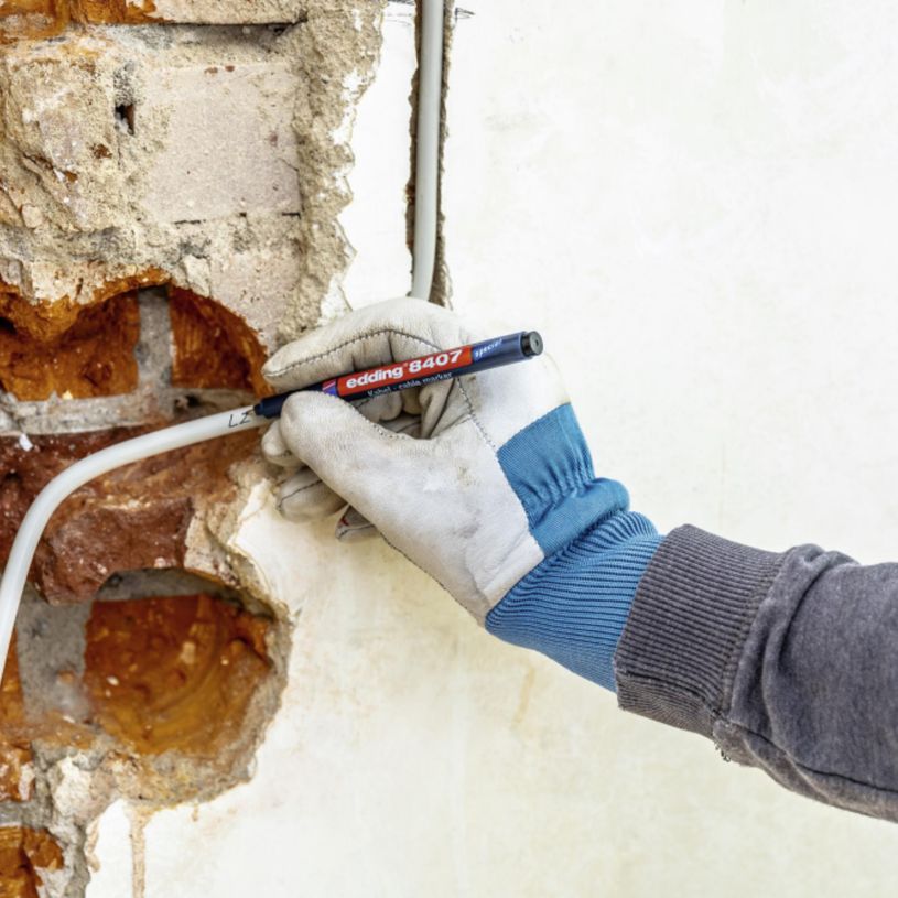 4004764937400-Edding - Pochette de 4 Marqueurs pour Câble e-8407 Assortis - Pointe fine 0,3 mm--5