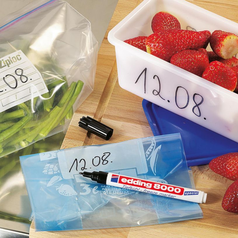 4004764949717-Edding - Blister de 1 Marqueurs pour Surgelés e-8000 Noir - Pointe fine 1 mm--2