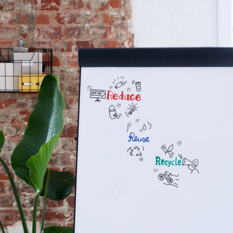 4004764957798-Edding - Set de 4 Marqueurs chevalets EcoLine en Plastique recyclé e-31 - Pointe Ogive 1,5-3mm--2