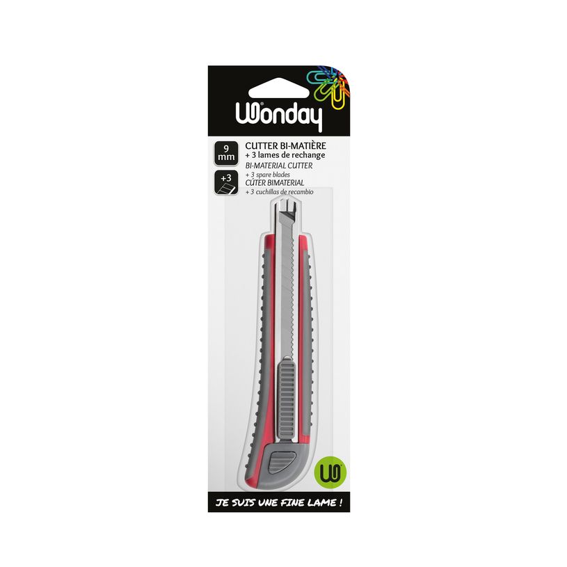 3457704014180-Wonday - Cutter rétractable - autobloquant - 9.5 mm + 3 lames-P_401418_1-0