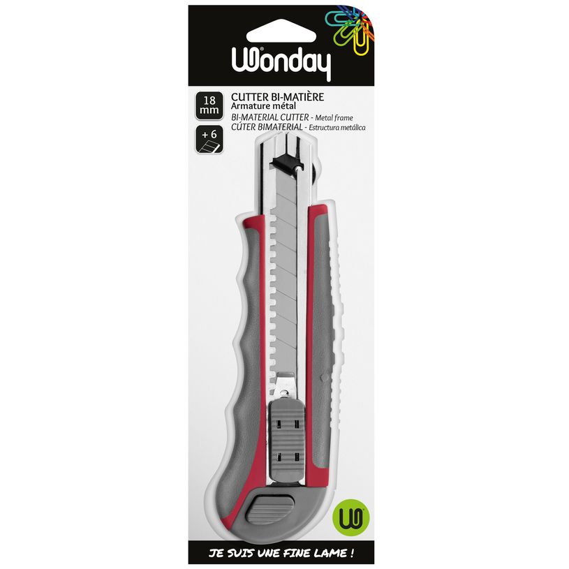 3457704015088-Wonday - Cutter rétractable - autobloquant - 18 mm + 6 lames-P_401518_1-0