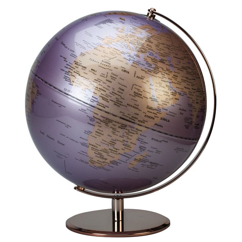 3173740246056-Globe SIGN DESIGN NON LUMINEUX ∅ 30 cm coloris violet & cuivré--0