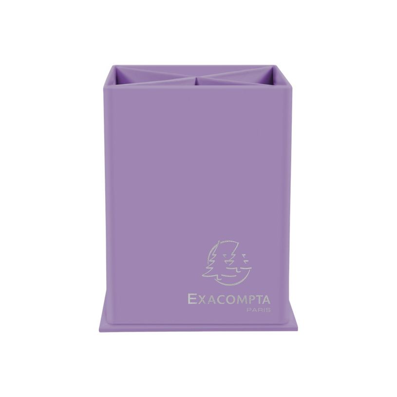 9002493099890-Exacompta Aquarel - Pot à crayons en carton - 4 compartiments - mauve-P_405110128_1-0