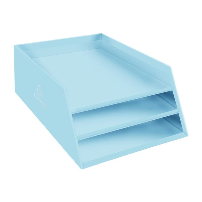 9002493116948-Exacompta Aquarel - Corbeille à courrier 3 niveaux - bleu pastel-P_405110130_2-1