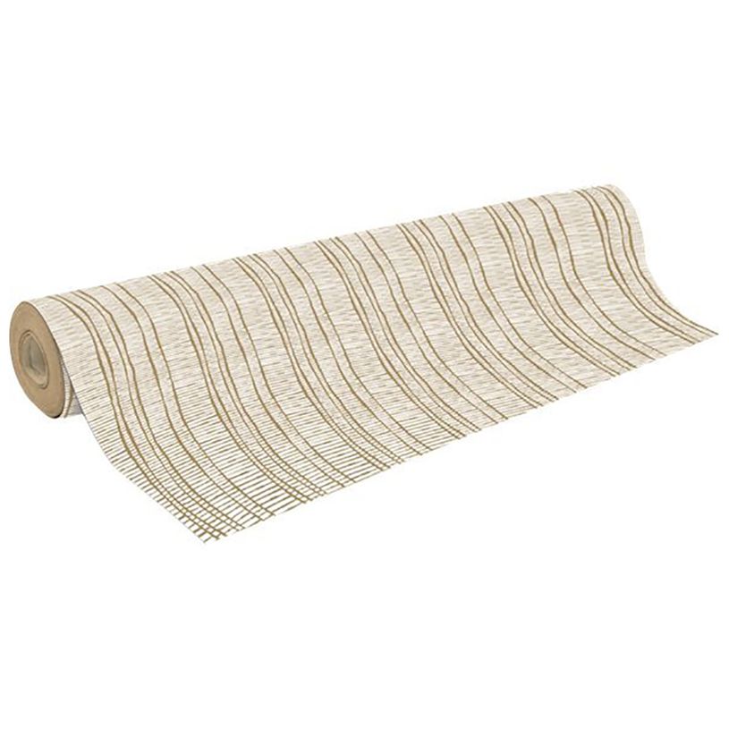 3329682238813-Clairefontaine - Papier cadeau kraft - 70 cm x 50 m - 70 g/m² - rayures blanches et or-P_405110165_1-0