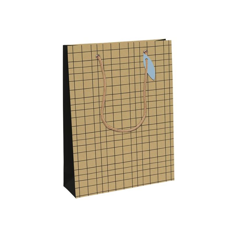 5033601514459-Clairefontaine Minimalist Large - Sac cadeau kraft noir - 26,5 cm x 14 cm x 33 cm-P_405110178_1-0