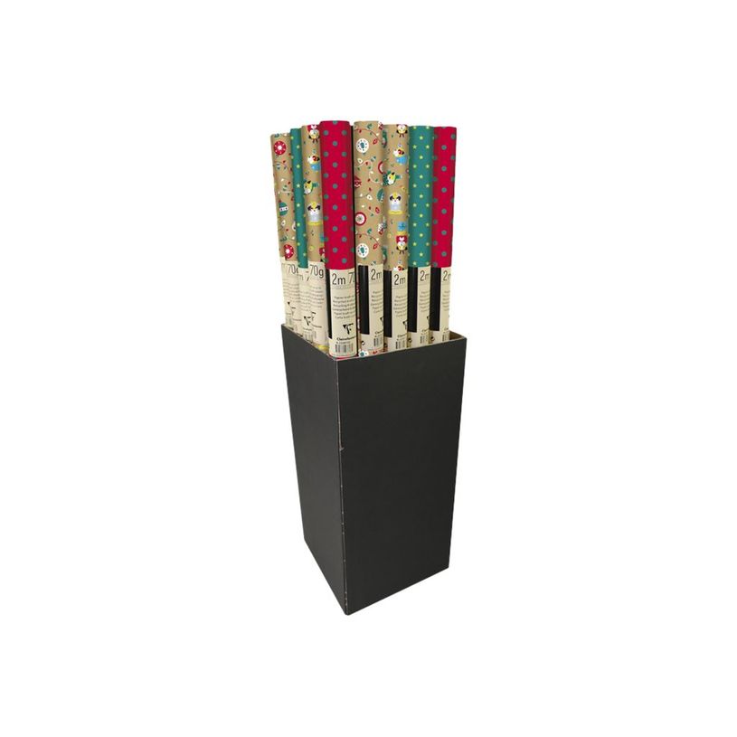 3329682238806-Clairefontaine Make a Wish - Papier cadeau kraft - 70 cm x 2 m - 70 g/m² - différents mo-P_405110211_4-4