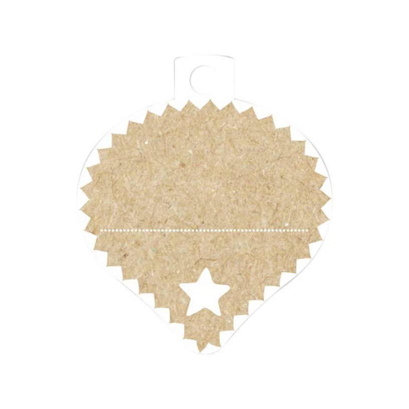 3329686170737-Clairefontaine - 12 Étiquettes cadeau kraft - boules de Noël - 8 x 16 cm-P_405110255_3-2