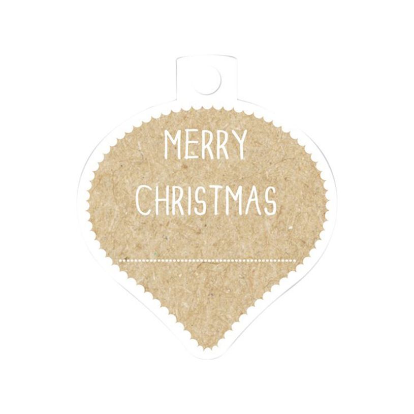 3329686170737-Clairefontaine - 12 Étiquettes cadeau kraft - boules de Noël - 8 x 16 cm-P_405110255_4-3