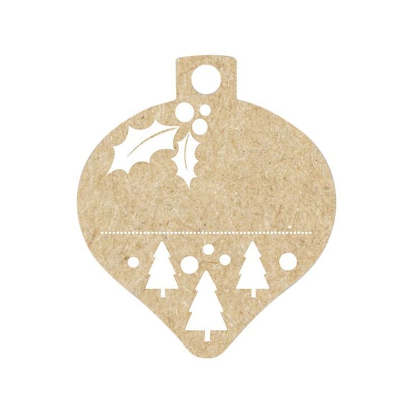3329686170737-Clairefontaine - 12 Étiquettes cadeau kraft - boules de Noël - 8 x 16 cm-P_405110255_7-6