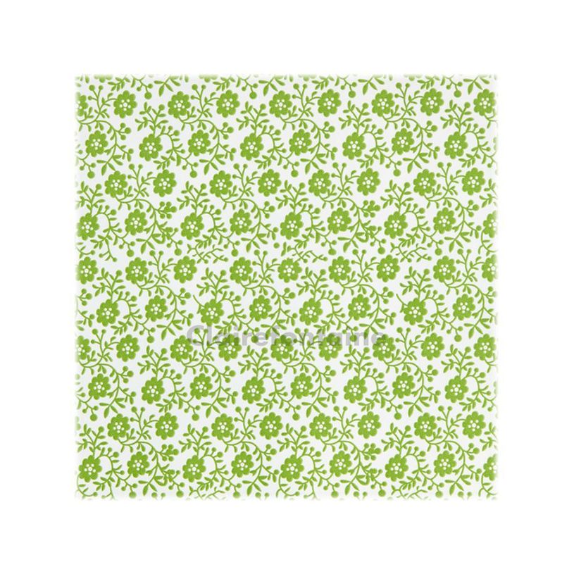 3329682238677-Clairefontaine Excellia Tiny Rolls - Papier cadeau fleurs vertes - 35 cm x 5 m - 80 g/m²-P_405110283_4-3