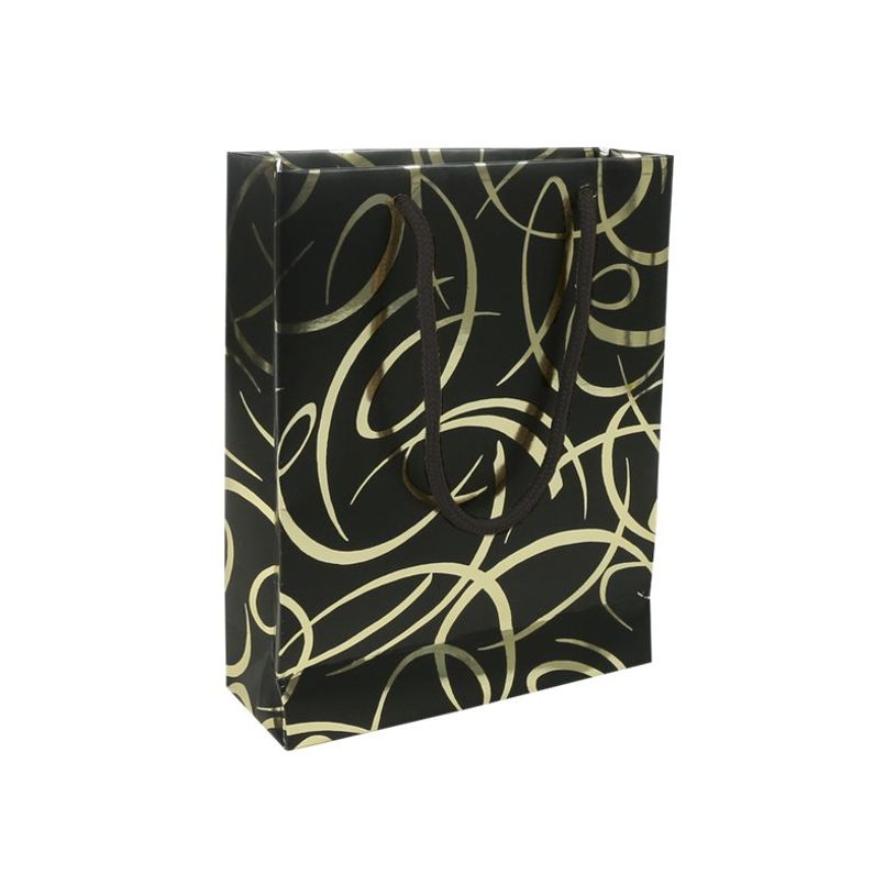 3329682128596-Clairefontaine Premium Max & Moi - Sac cadeau arabesque or/noir - 17 cm x 6 cm x 22 cm-P_405110299_1-0