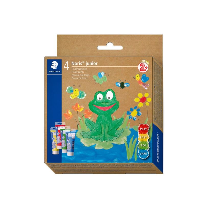 4006608810887-STAEDTLER Noris Junior 881 - Peinture au doigt - 4 couleurs - jaune, rouge, bleu, vert-P_405110353_1-0