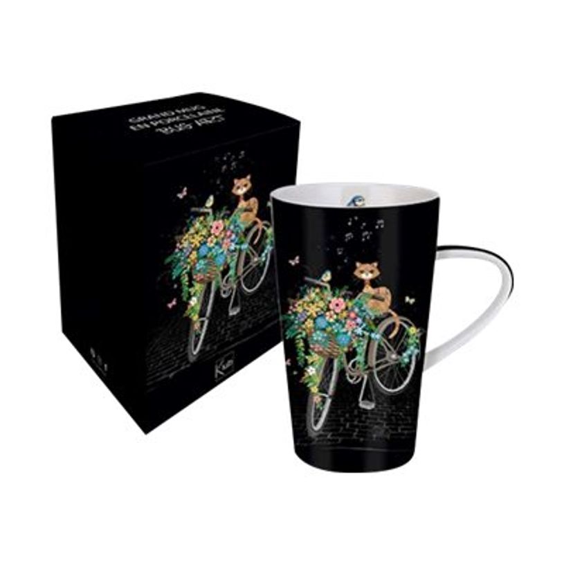 3700572750620-Kiub Bug Art - Boîte avec mug en porcelaine - 420 ml - chat sur vélo-P_405110403_1-0