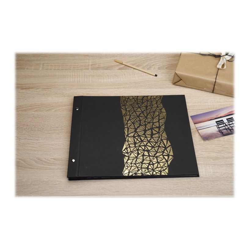 3130630169857-Exacompta Aramy - Album photos 37 x 29 cm - 40 pages - noir/or-P_405110519_1-5
