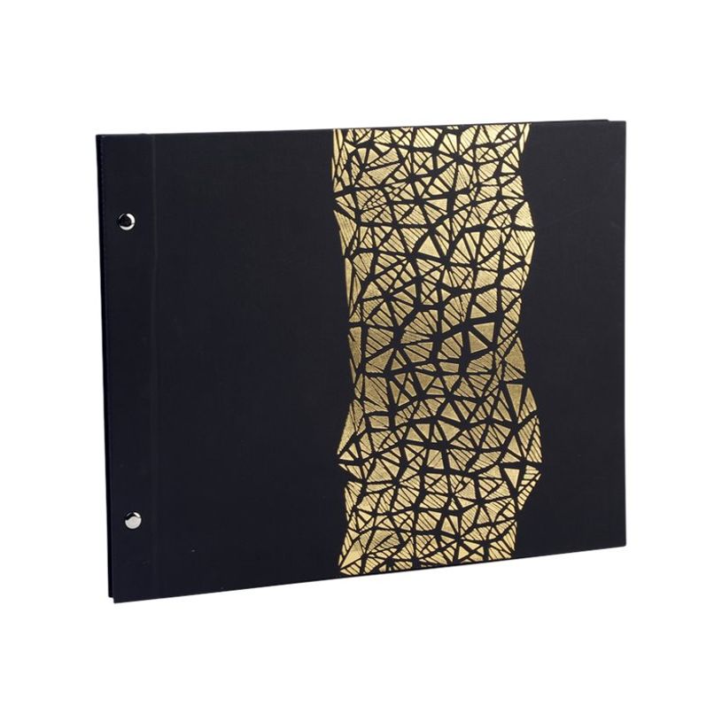 3130630169857-Exacompta Aramy - Album photos 37 x 29 cm - 40 pages - noir/or-P_405110519_4-0
