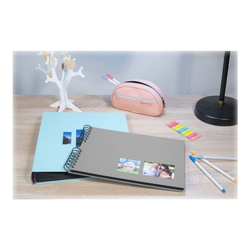 3130630150039-Exacompta Milano - Album photos 32 x 22 cm - 50 pages - gris-P_405110527_1-4