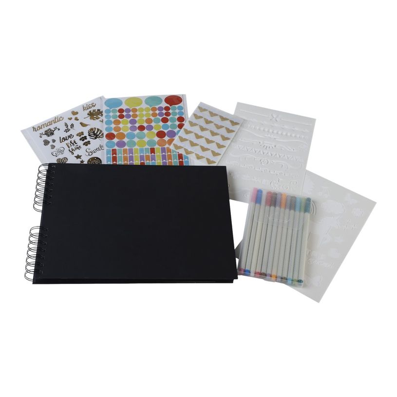 3130630168010-Exacompta ScrapAddict - Album scrapbooking - 32 x 22 cm - 70 pages noires-P_405110545_1-14