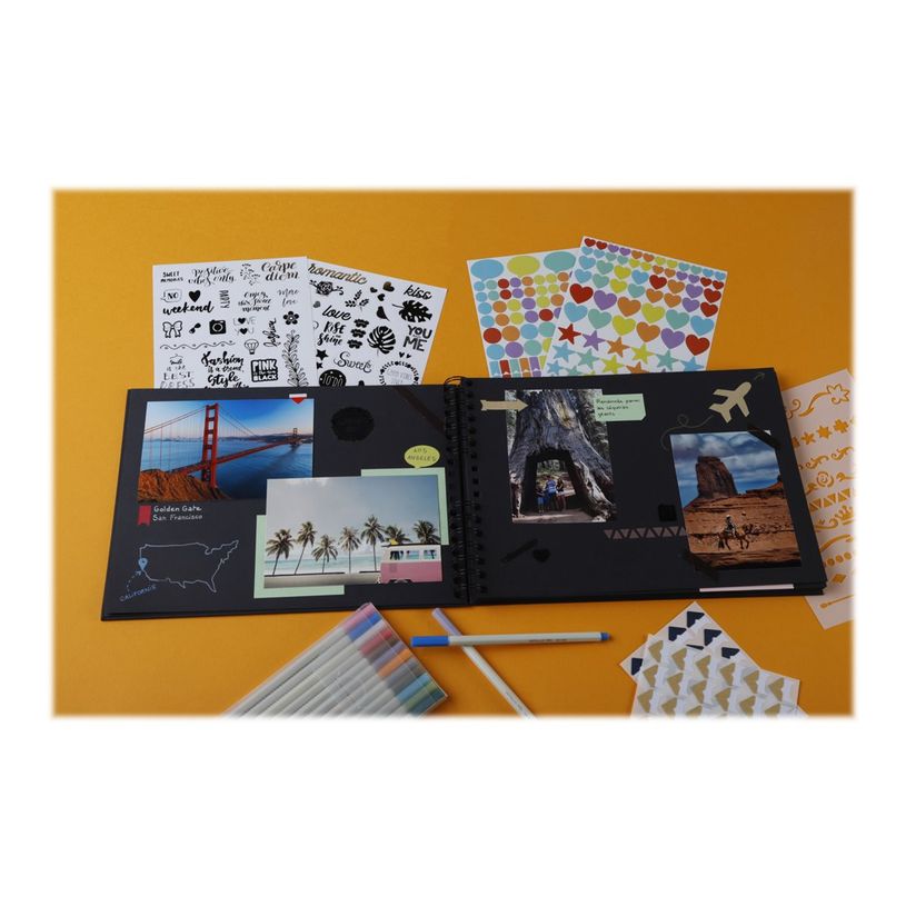 3130630168010-Exacompta ScrapAddict - Album scrapbooking - 32 x 22 cm - 70 pages noires-P_405110545_3-13