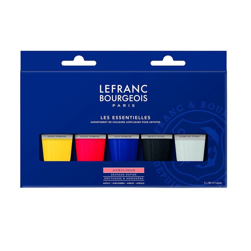 3013643006848-Lefranc Bourgeois - Coffret Essentiels Acrylique Fine - 5 x 80 ml--1