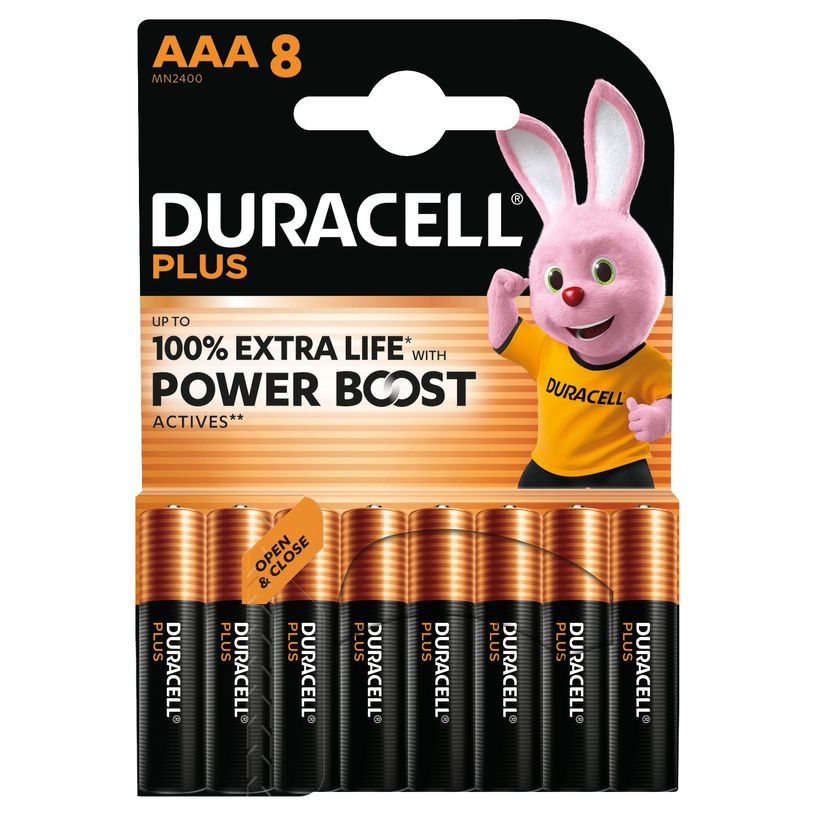 5000394141179-DURACELL 100% Plus - 8 piles alcalines - AAA LR03--0