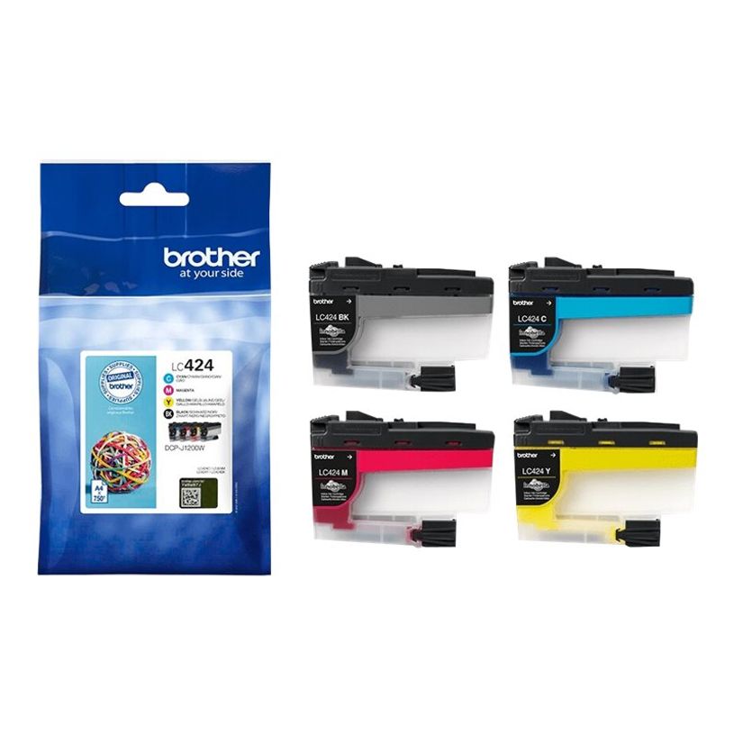 4977766813099-Brother LC424 - pack de 4 - noir, jaune, cyan, magenta - cartouche d'encre originale-P_405111008_1-1