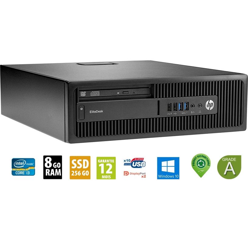 3700892035292-HP EliteDesk 800 G1 - unité centrale - reconditionné grade A - SFF i3-4130 - 8Go RAM - 2-P_405111013_1-0
