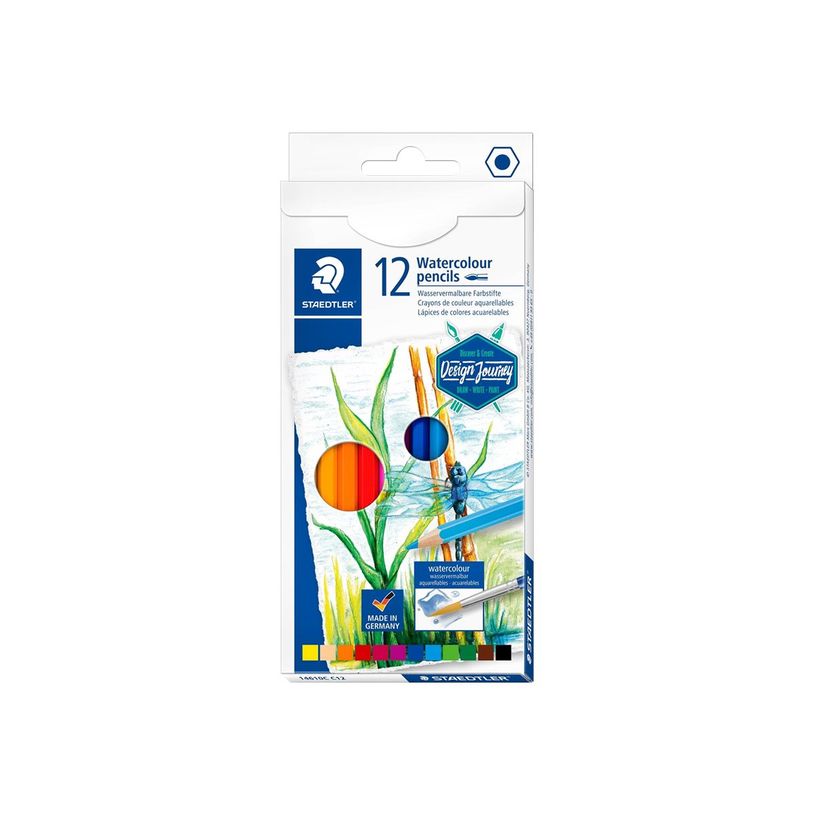 4007817052259-STAEDTLER 146 10C - crayon de couleur - souple - noir, rouge, bleu, vert, bleu clair, jaune, orange, pêche, mauve foncé, vert saule, bordeaux-P_405111310_2-0