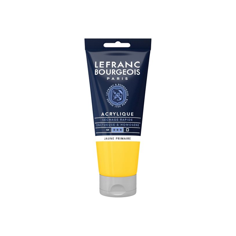 3013643004219-Lefranc Bourgeois - Peinture acrylique - jaune primaire - 80 ml-P_405111374_1-0
