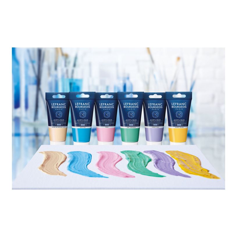 3013643004370-Lefranc Bourgeois - Peinture acrylique - rose - 80 ml-P_405111385_1-1