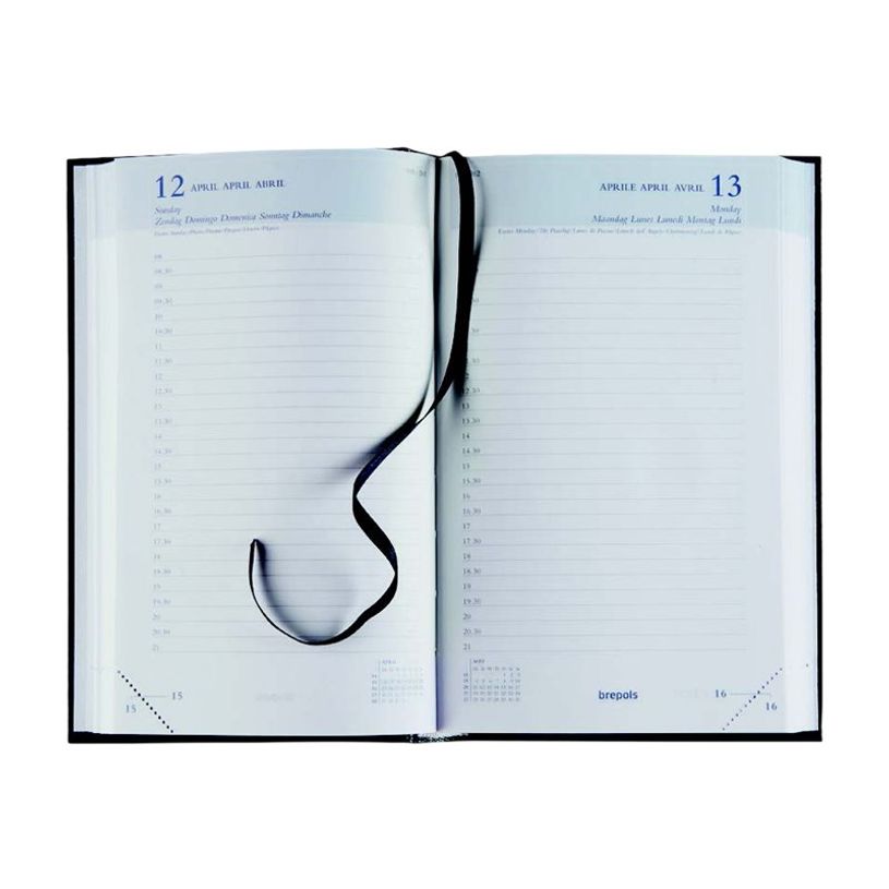 5412303005623-Agenda Lima Brefix - 1 jour par page - 11 x 18 cm - noir - Brepols-P_405111914_1-1