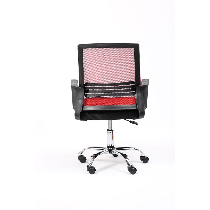 3701338802140-Fauteuil de bureau SQEEZY - accoudoirs fixes - noir/rouge-P_405112601_4-3