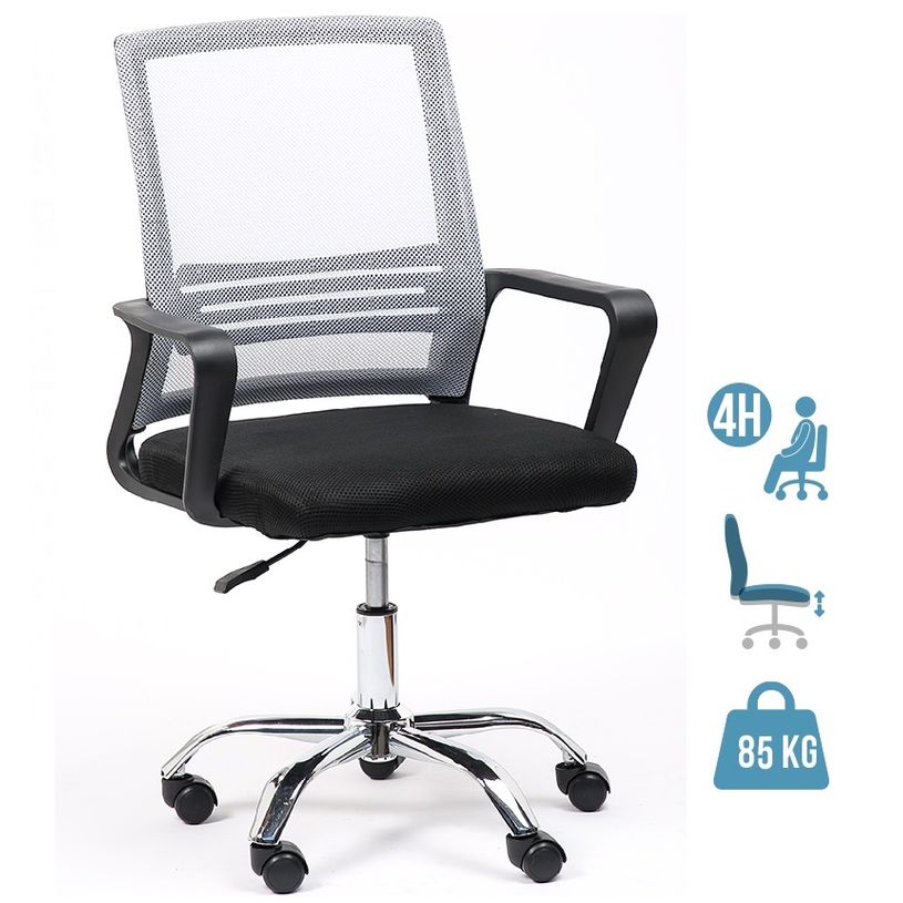 3701338802133-Fauteuil de bureau SQEEZY - accoudoirs fixes - noir/gris-P_405112602_1-0